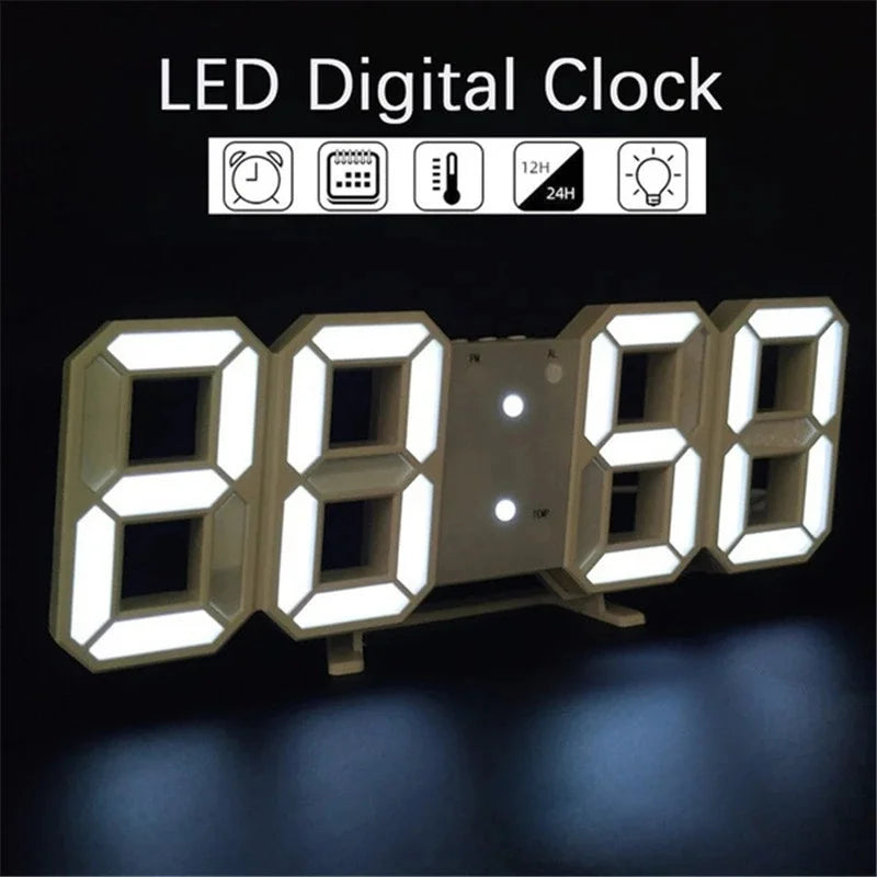 Digital Wall Clock 3D-LED