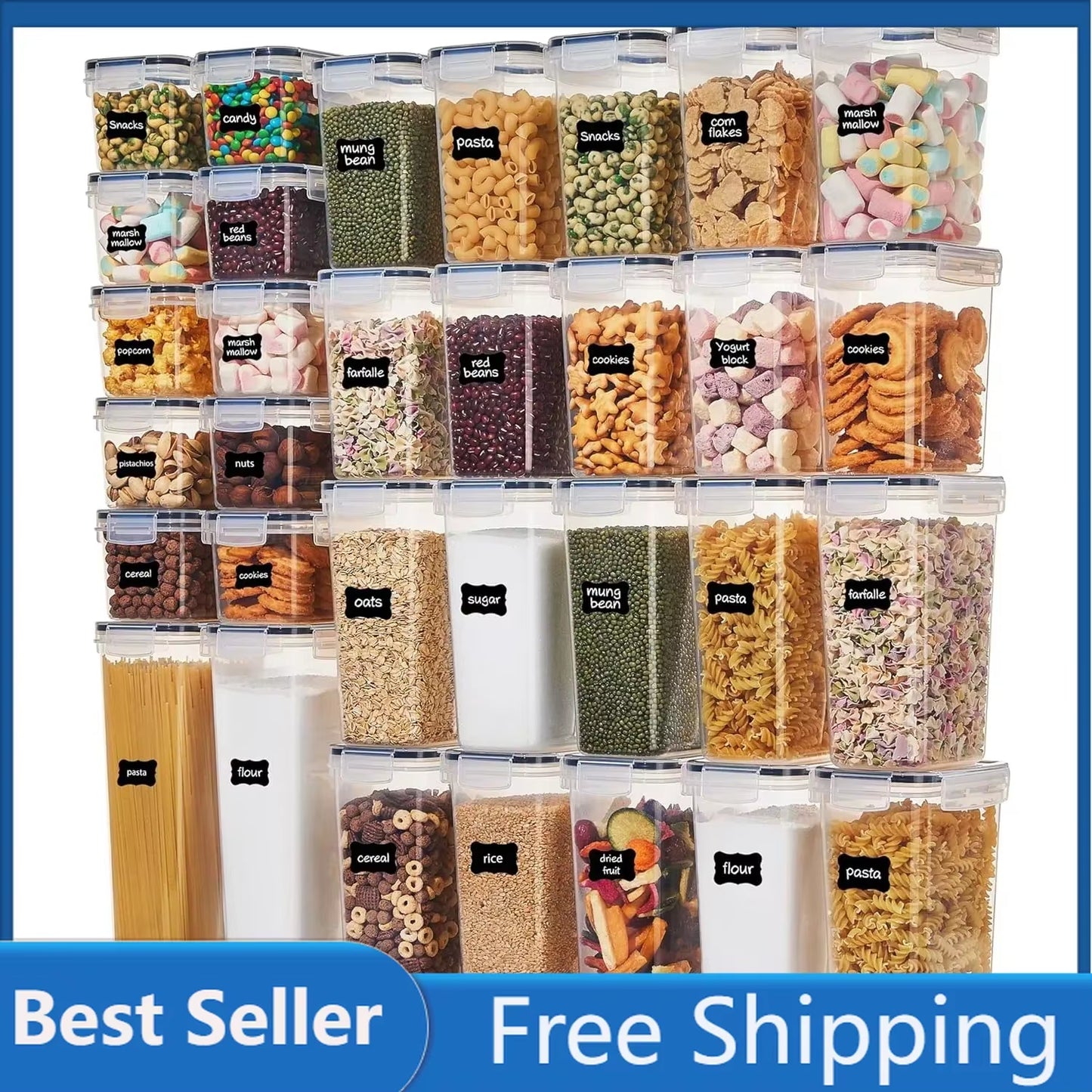 Set of 32 Airtight Food Storage Containers