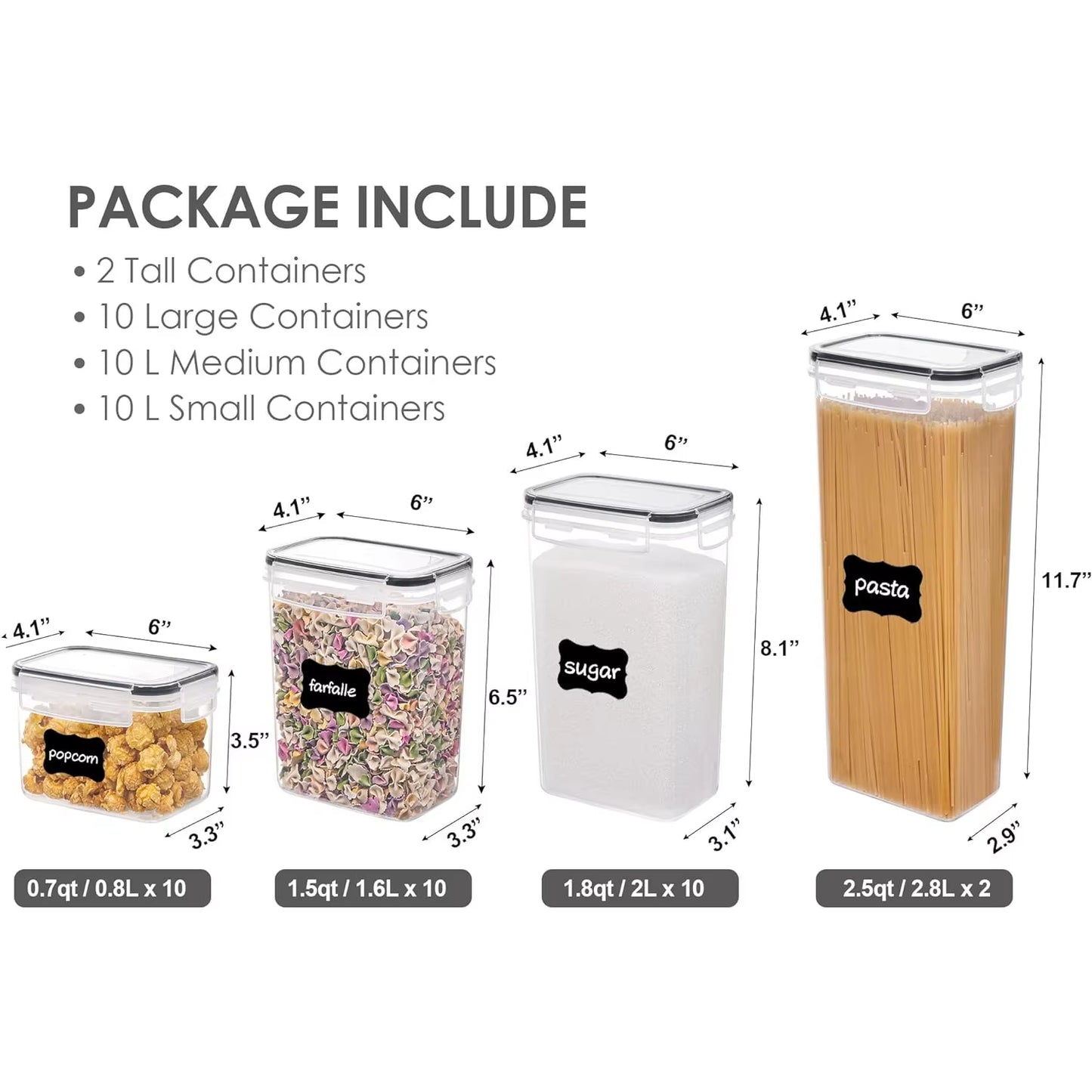 Set of 32 Airtight Food Storage Containers